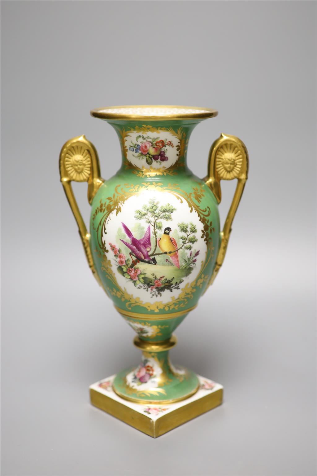 A 19th century Paris porcelain vase, height 27cm